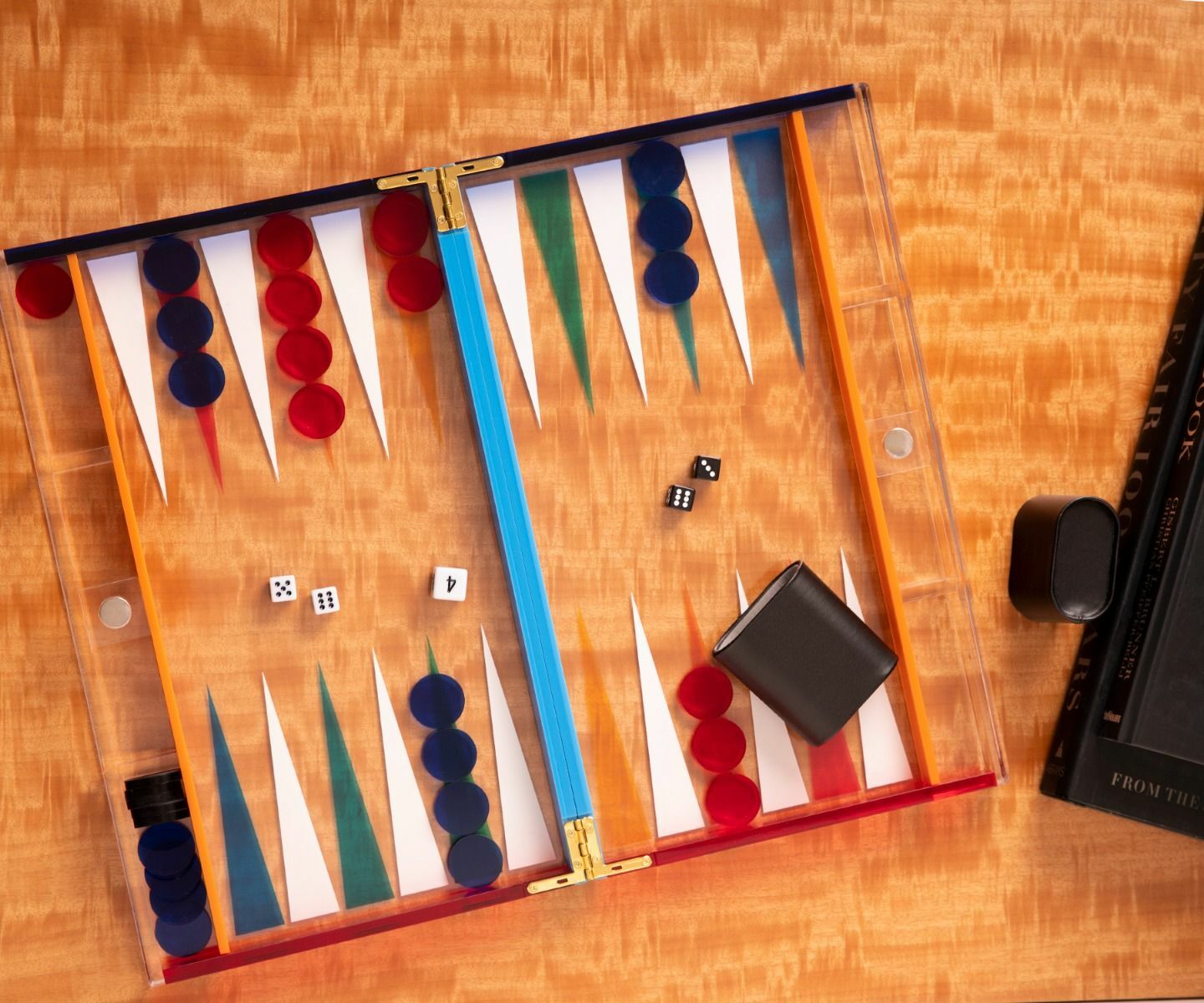 Bey Berk Acrylic Backgammon Set- Multi Color