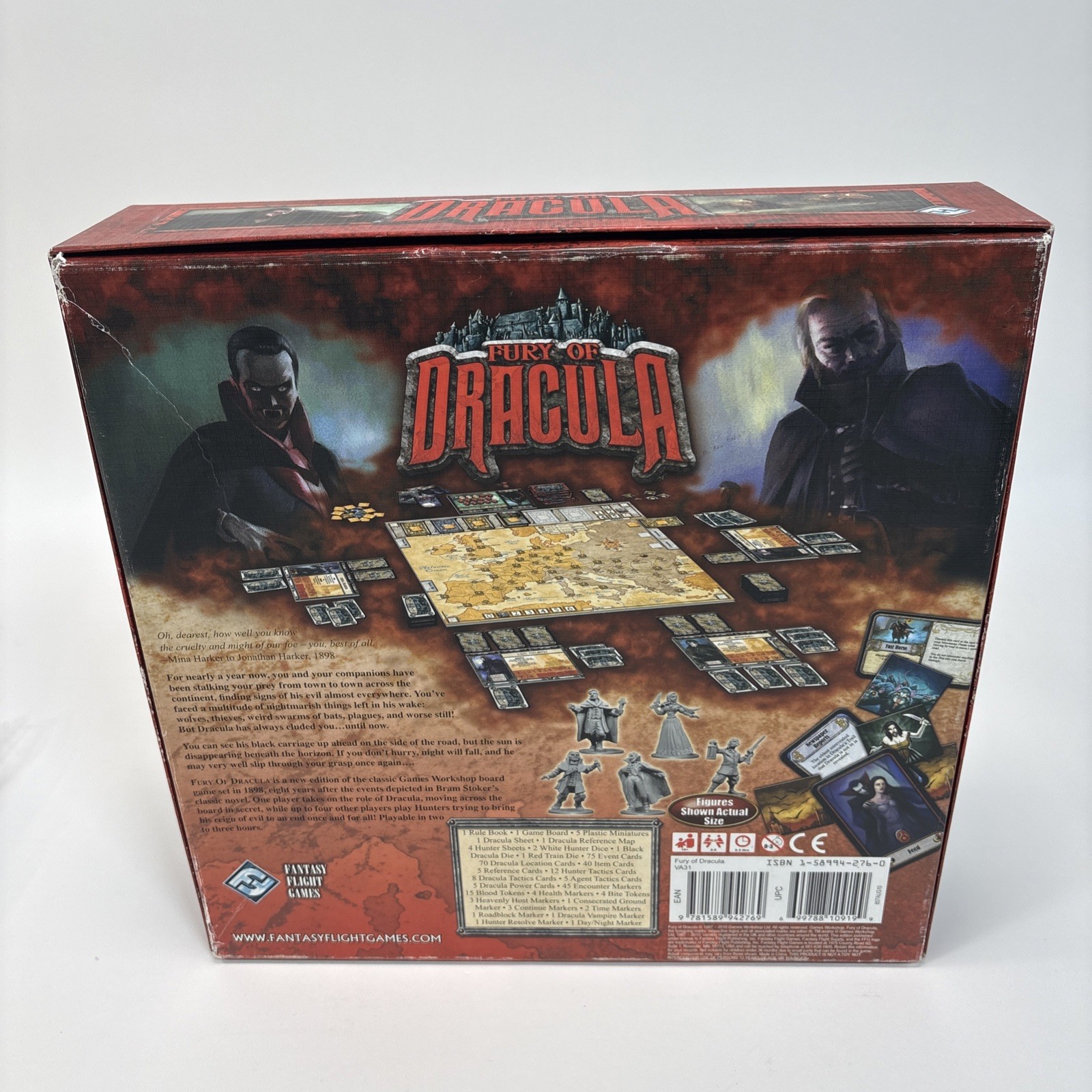Fury of Dracula 2010 Fantasy Flight Games Gothic Horror Board Game