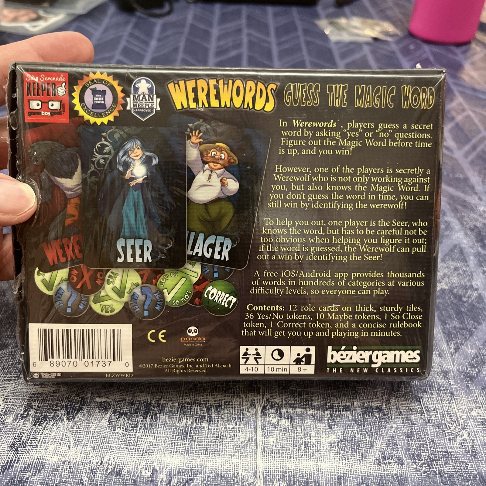 Bezier Games Werewords Hidden Identity Word Game Board Game (2017) Mfg Sealed!