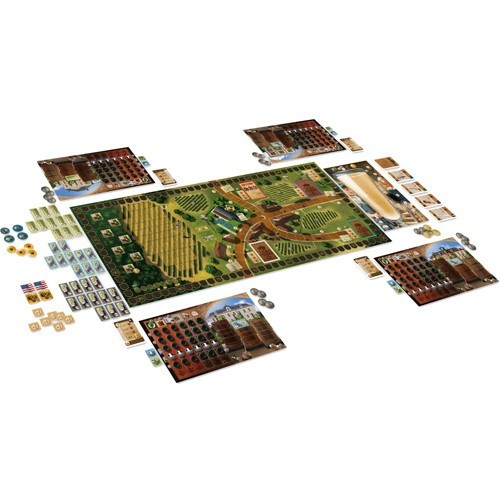 obo Dom Pierre .. Euro Worker Placement Champagne Production Board Game DENT
