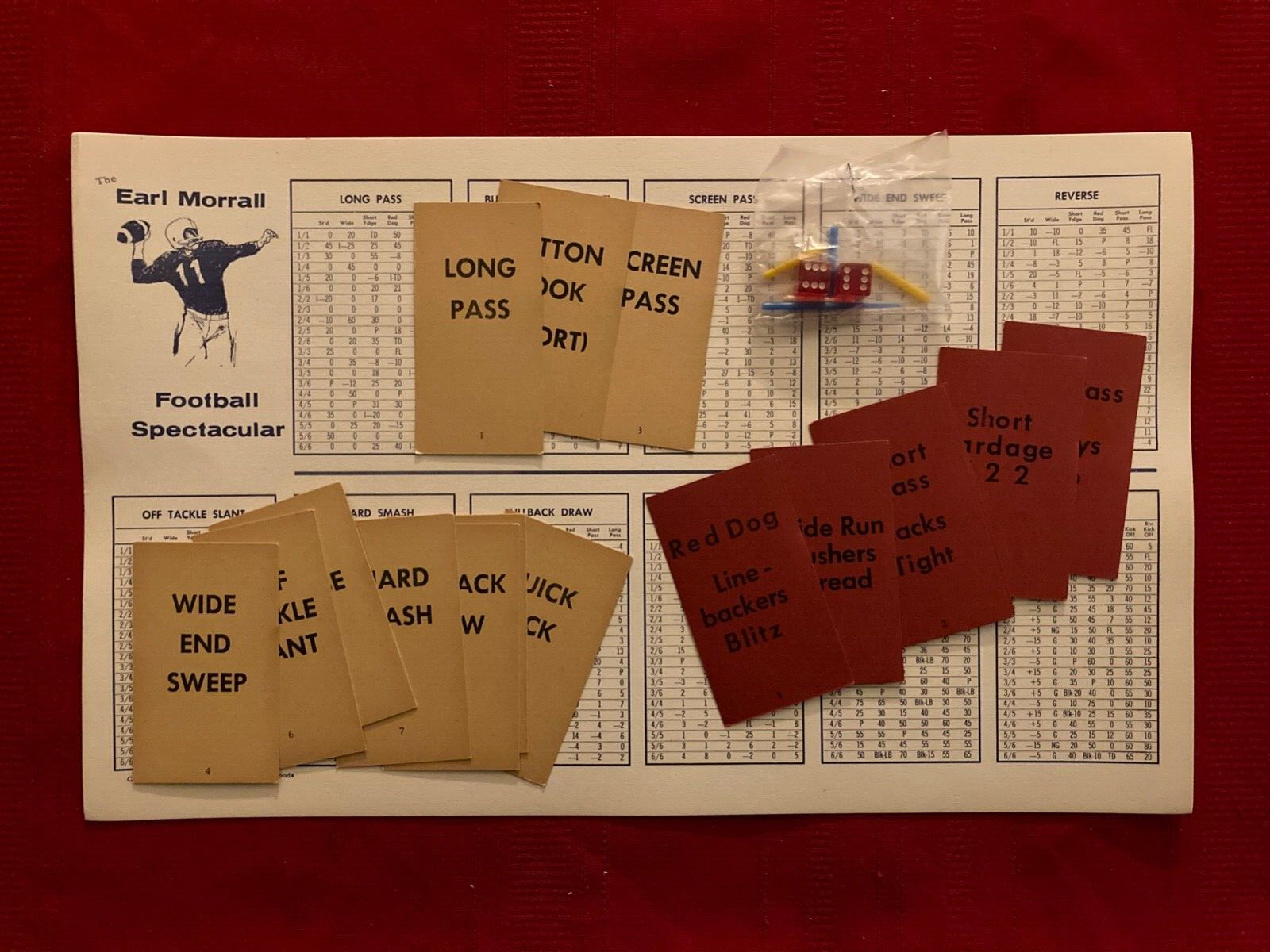 1965 Earl Morrall Football Spectacular game / Unplayed / Colts / 1972 Dolphins