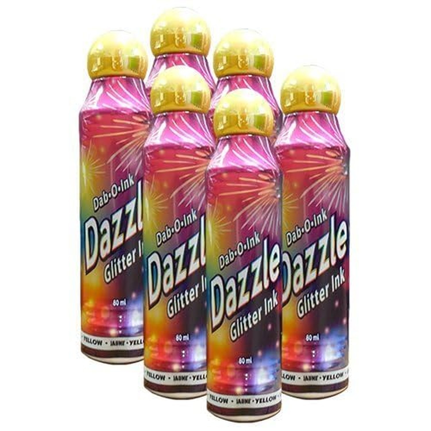 Dazzle Six Pack 3oz Yellow Bingo Dauber