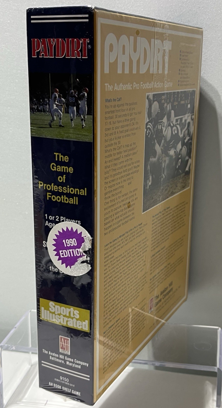 Sports Illustrated Paydirt Football Avalon Hill Book Shelf Game 1986 Sealed