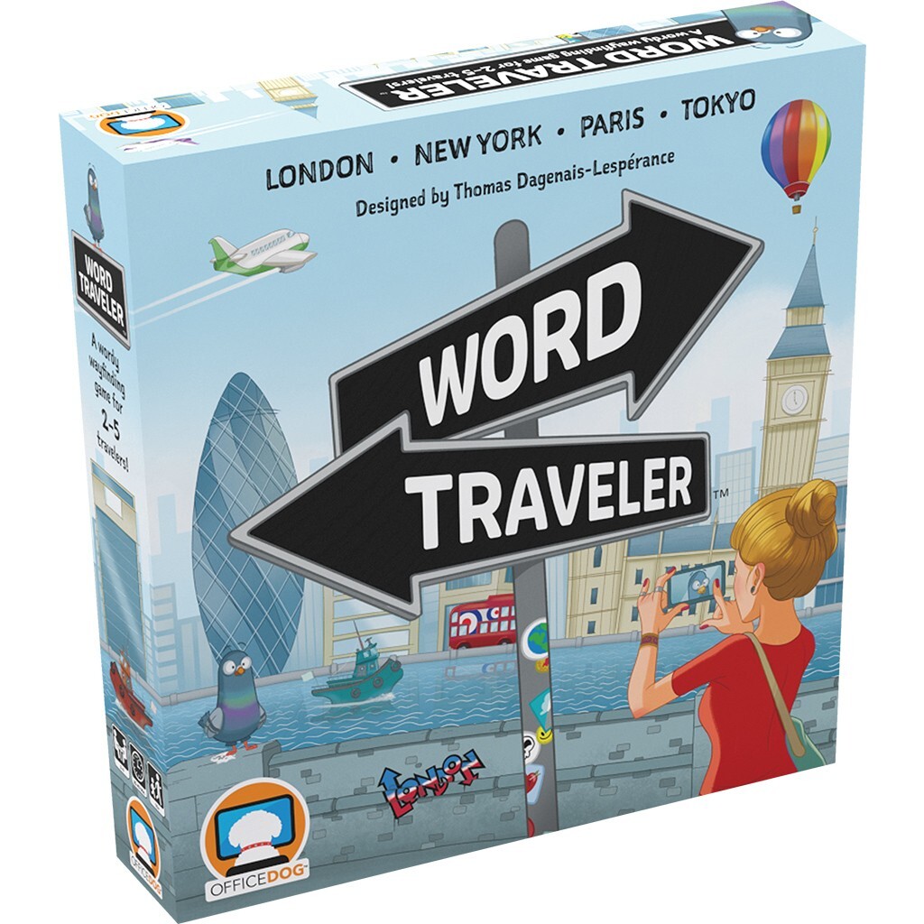 Word Traveler Cooperative Board Game Office Dog Games ODOR01EN Family Travel