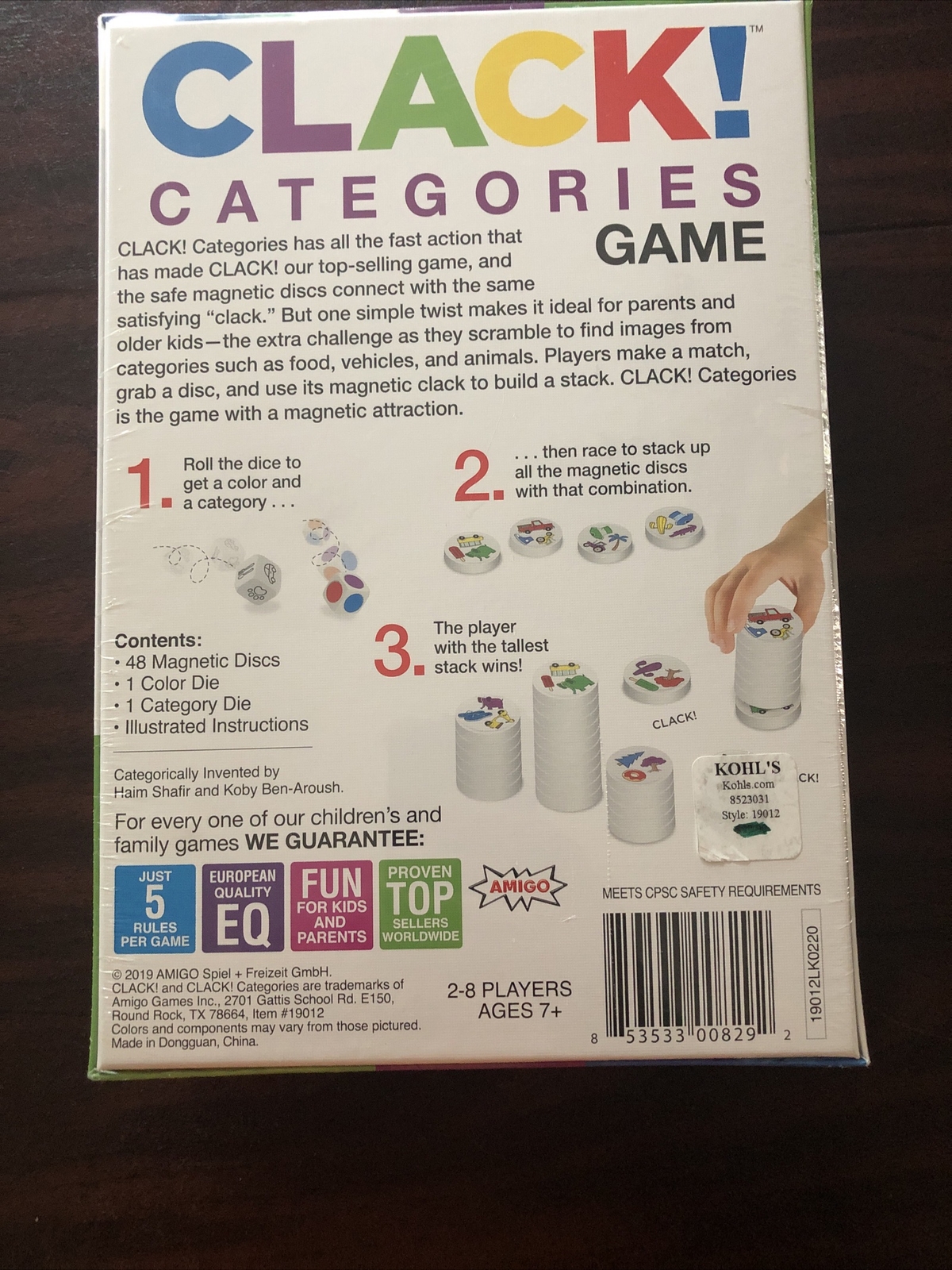 NEW Sealed Clack! Categories Board Game 2-8 players, Ages 7+ Amigos