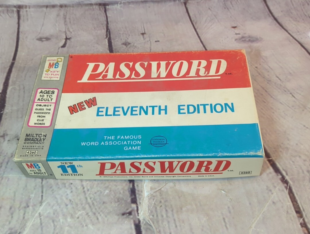 Vintage 1970 Password Game New 11th Edition Milton Bradley Complete #4260