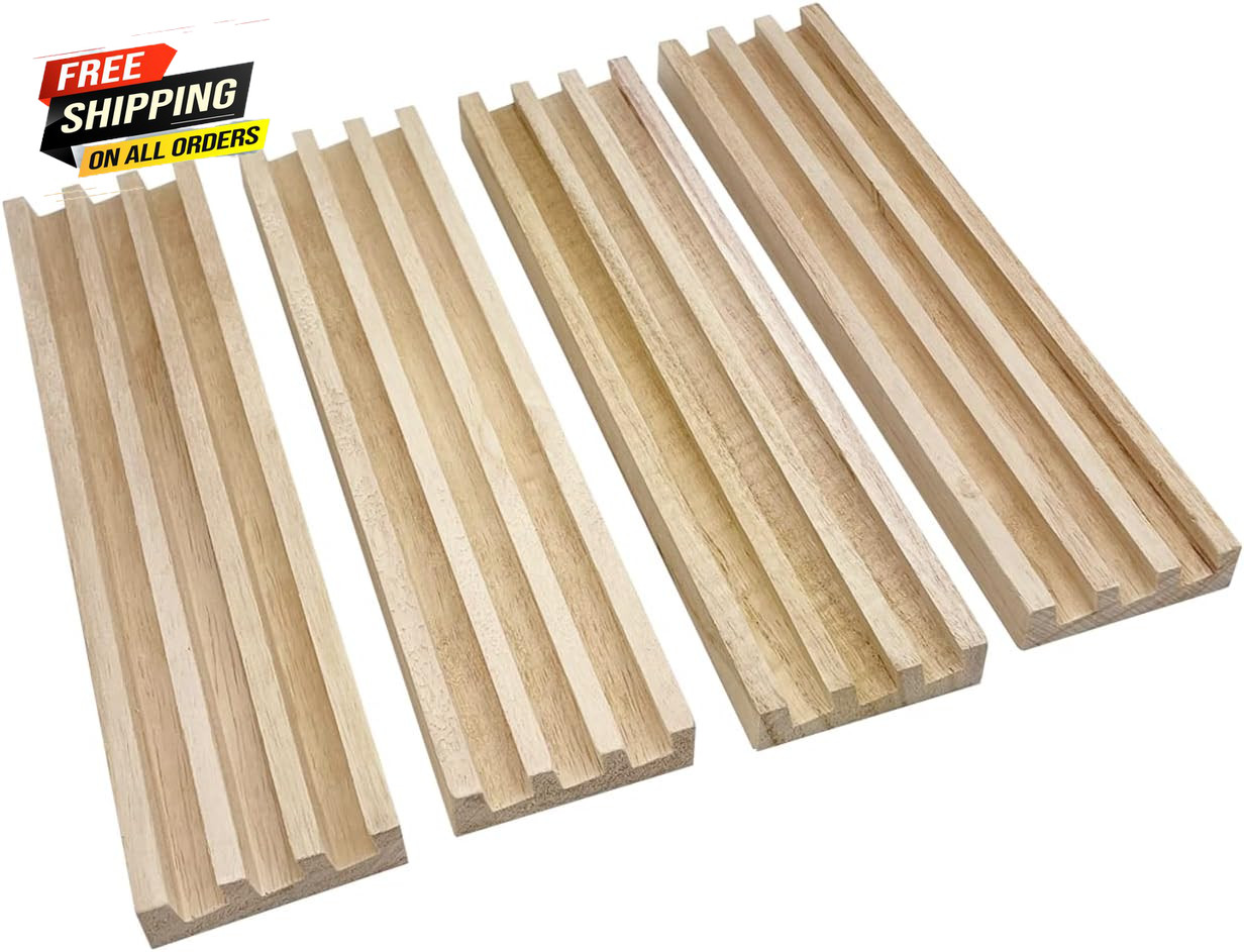 Wooden Domino Racks Set of 4 Natural Domino Trays Holders Organizer for Mexican