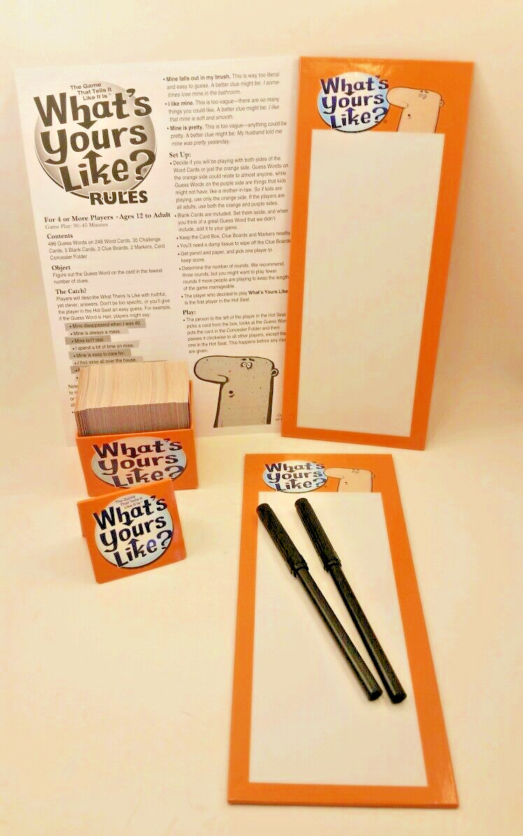 What’s Yours Like? Patch Products Family Party Game Complete Ages 12+