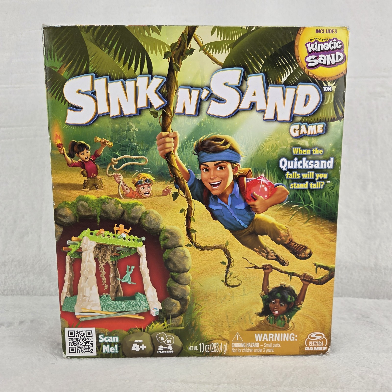 Sink N’ Sand Board Game with Kinetic Sand By Spin Master Games Complete READ