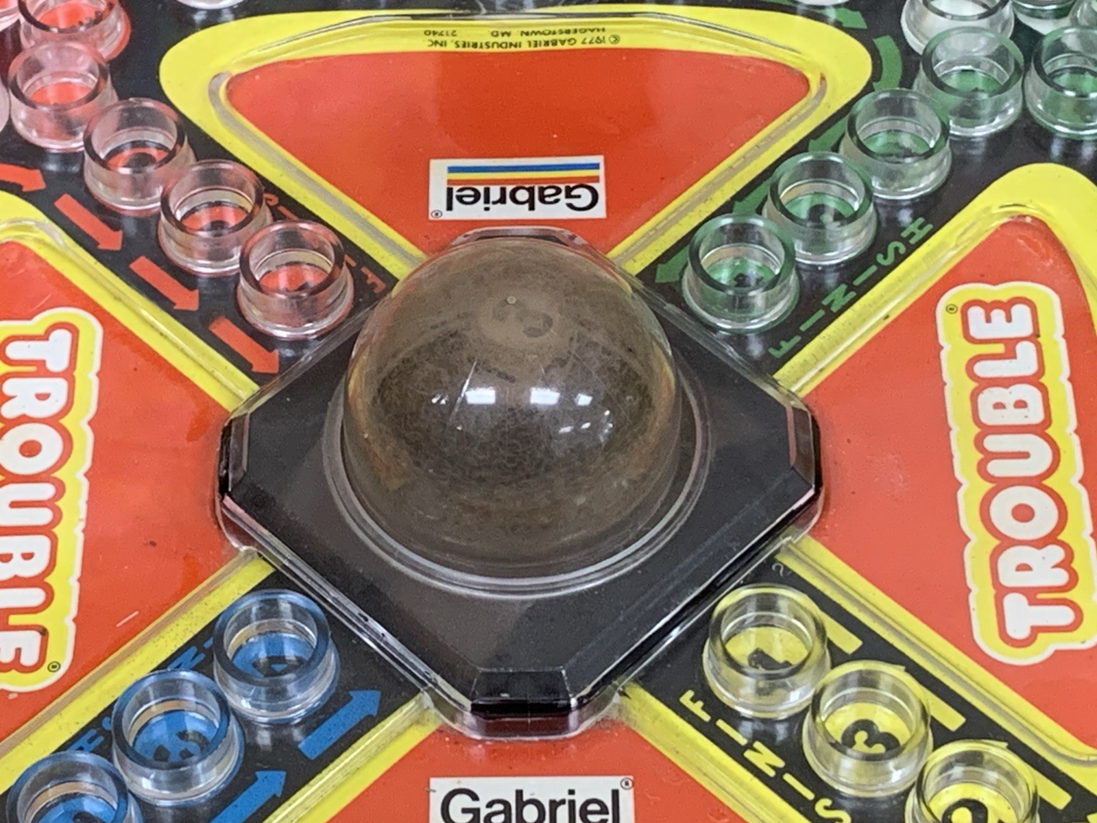 Vintage Family Game 3pc Lot Gabriel PopOMatic Lucky Break Milton Bradley Trouble