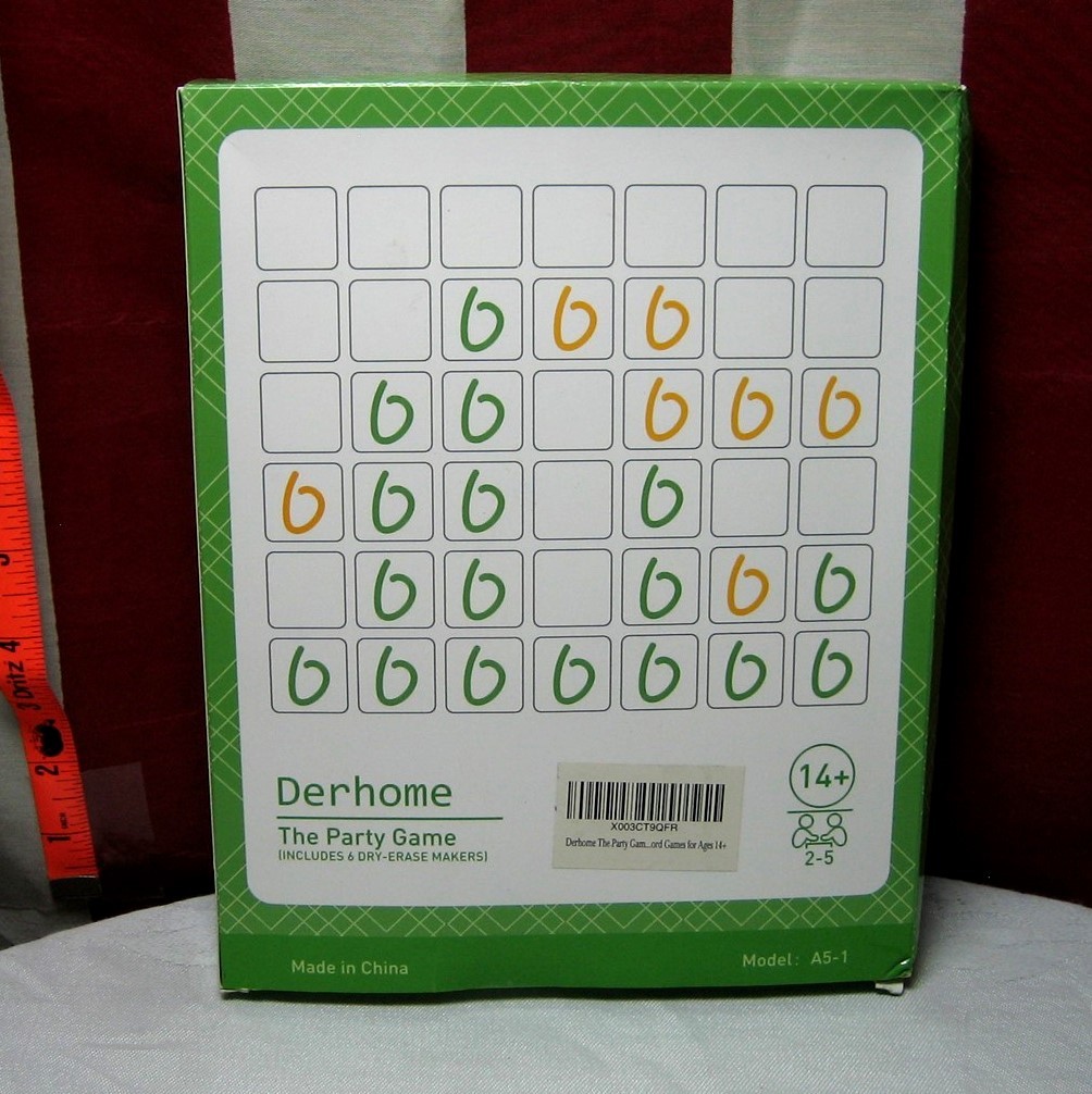DERHOME Party Game tabletop multi-player version of Wordle dry-erase family fun