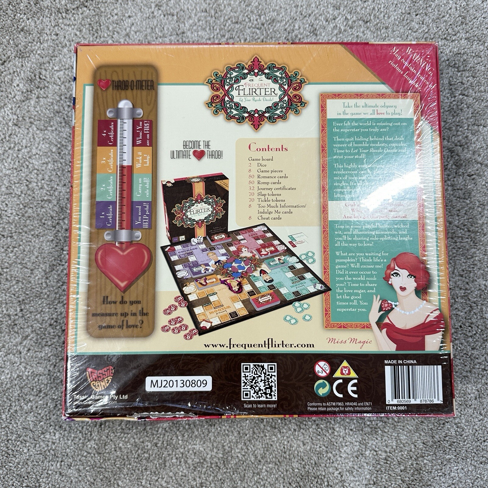 Frequent Flirter Let Your Razzle Dazzle Board Game New in Box Sealed