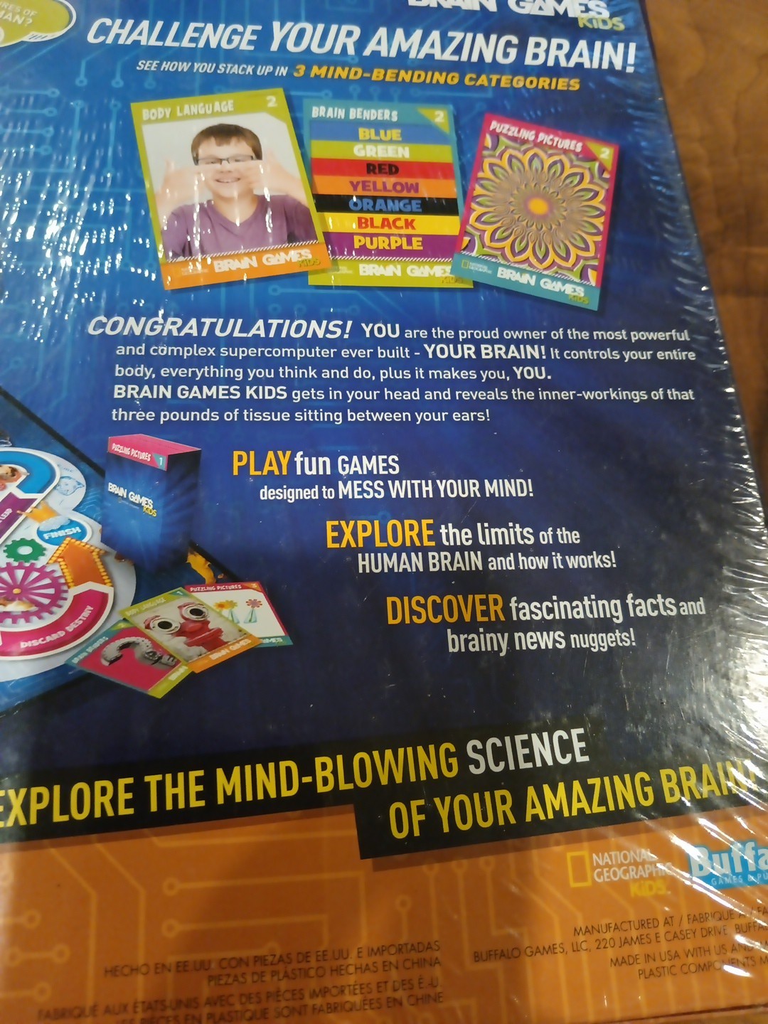National Geographic Brain Games Kids Edition Brand New Buffalo Games