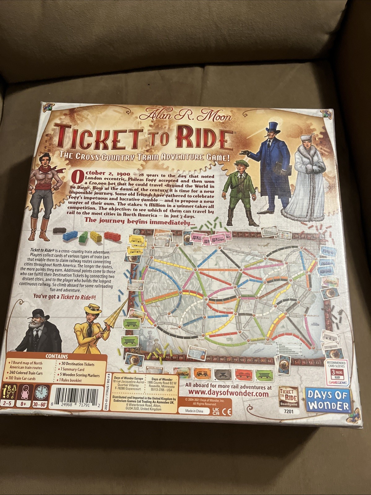 Days of Wonder Ticket to Ride 7201 Alan R. Moon