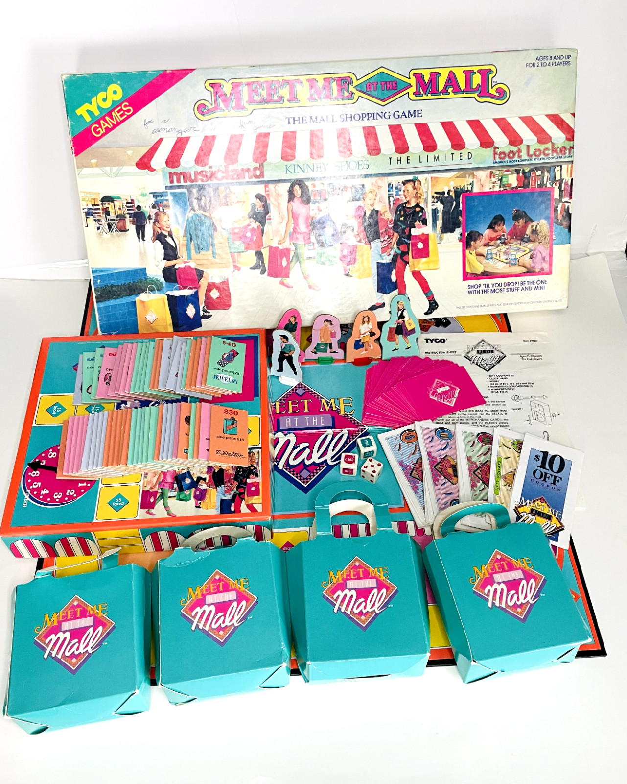 Meet Me at the Mall 1990 Vintage Tyco Board Game – 90’s Mall Culture Memorabilia