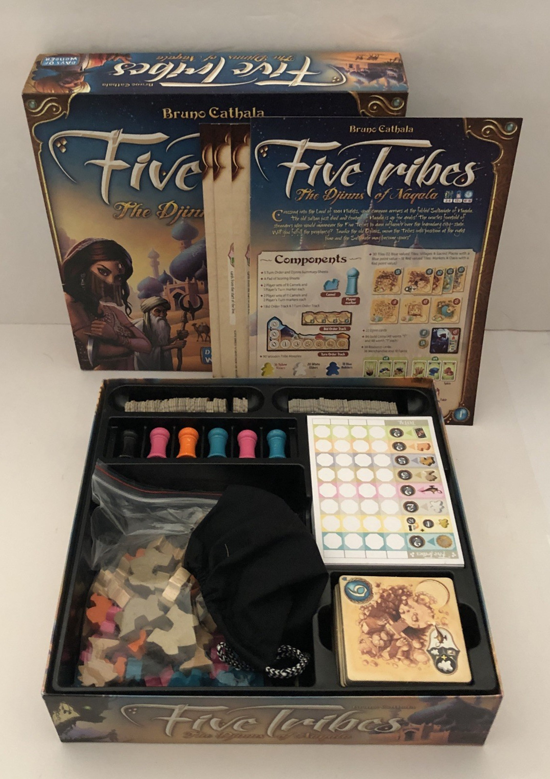 Five Tribes Board Game Days of Wonder Djinns of Naqala Edition 100% Complete