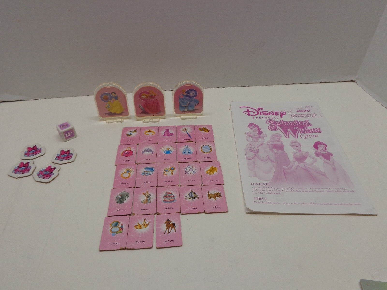 Disney Princess Spinning Wishes Game Milton Bradley 2004
