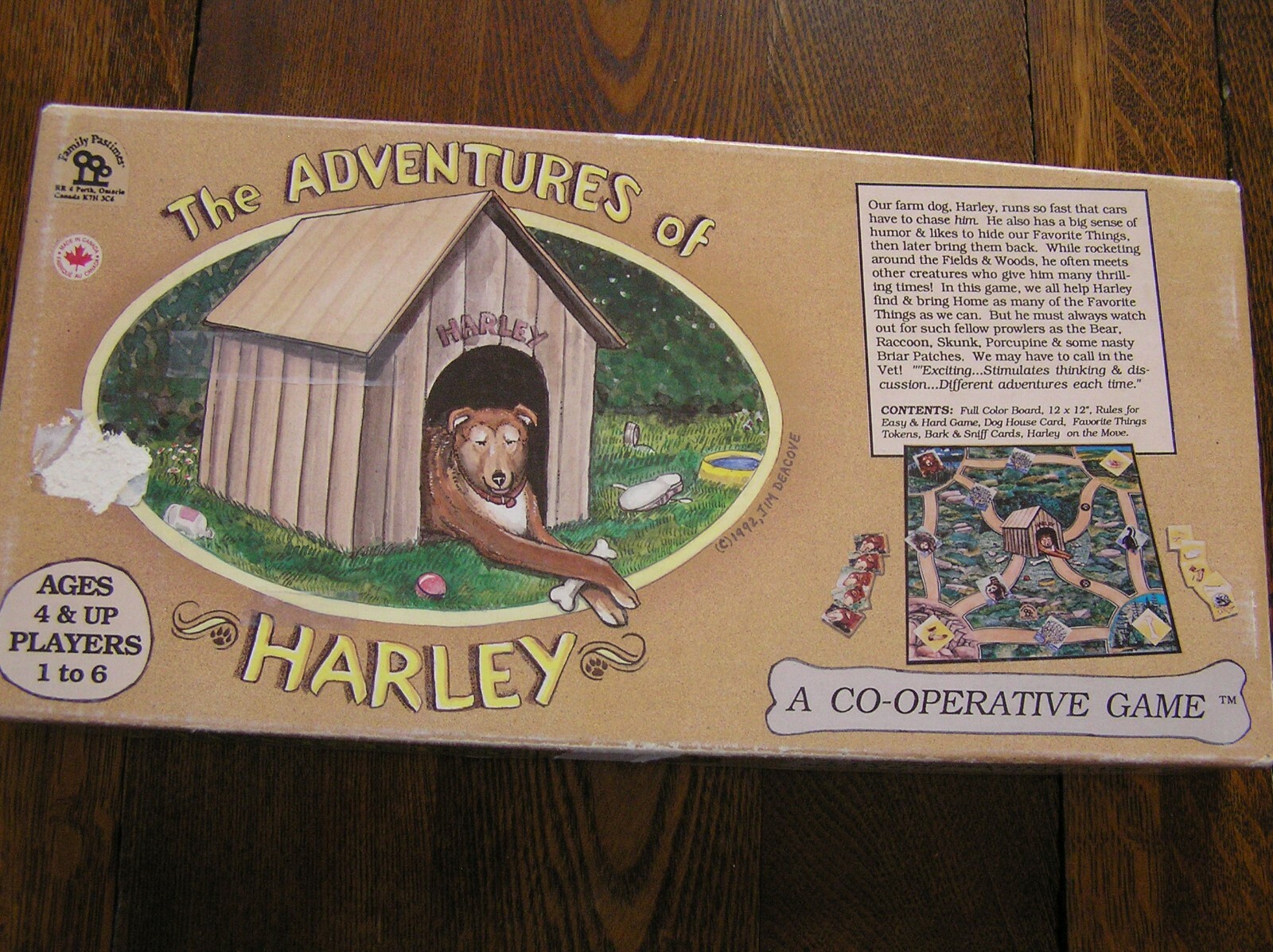 Family Pastimes The ADVENTURES of HARLEY: A Co-Operative Game 1-6 Players Age 4+