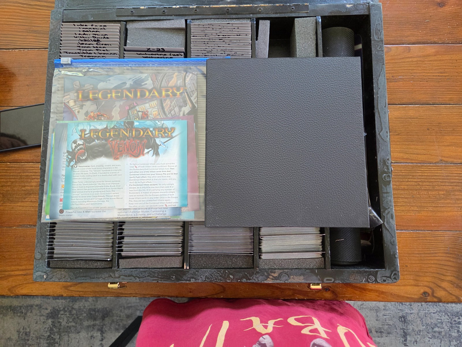 Marvel Legendary Base W/ 12 Expansions, Handmade Box, 2 Gameboards