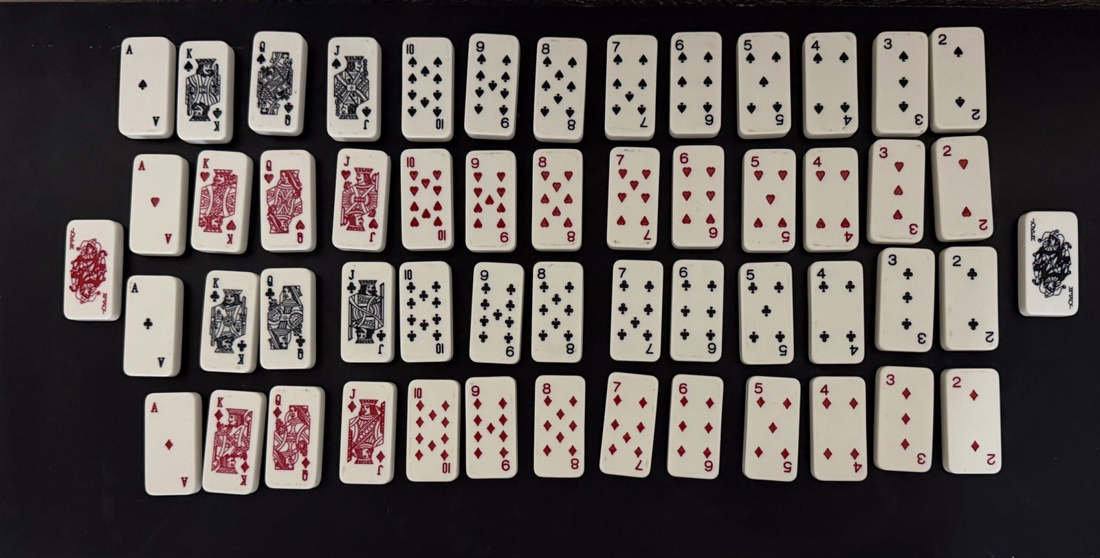 CARDominoes Complete Set of 54 Card / Poker Dominoes with Storage Case