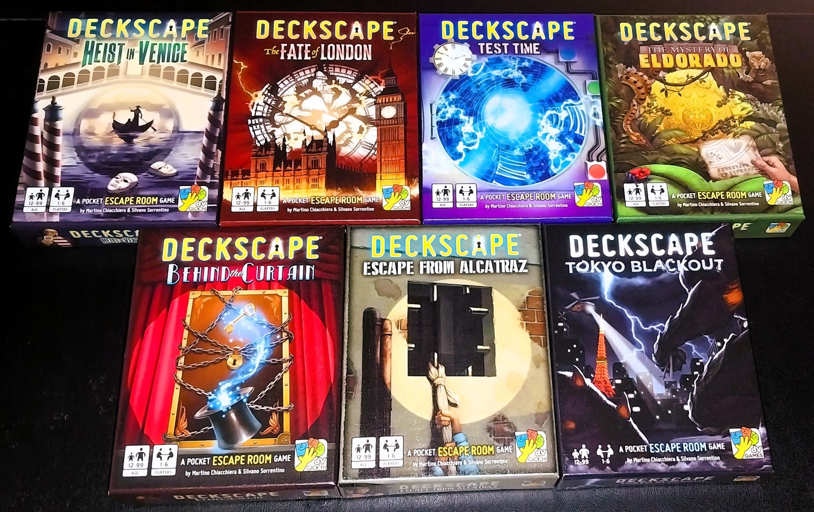 Bundle: 7 Deckscape Pocket Escape Room Puzzle Games — Tokyo Blackout + 6 More!