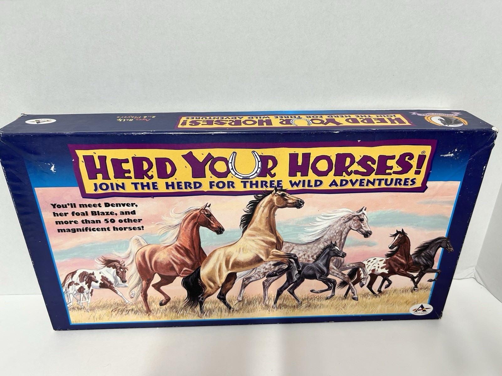 Herd Your Horses- Vintage Board Game 1993 Kids Family Animal Adventure-Preowned