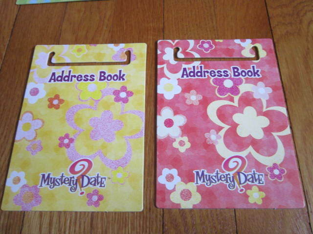 Milton Bradley Mystery Date Game 1999/2000 Replacement Part 4 ADDRESS BOOKS