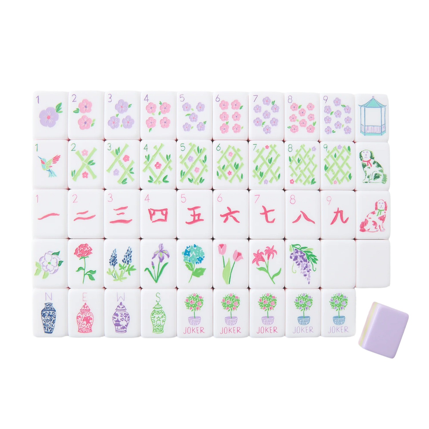 American Mahjong Game Set Light purple 160 Lavender Layered 284 Free delivery