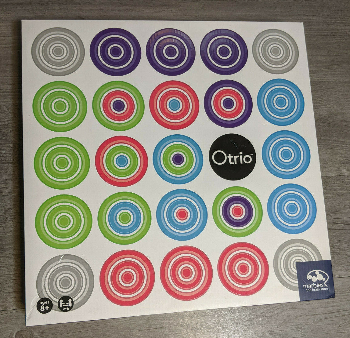 Otrio Board Game Complete Wooden Strategy, Marbles Brain Workshop, Played Once