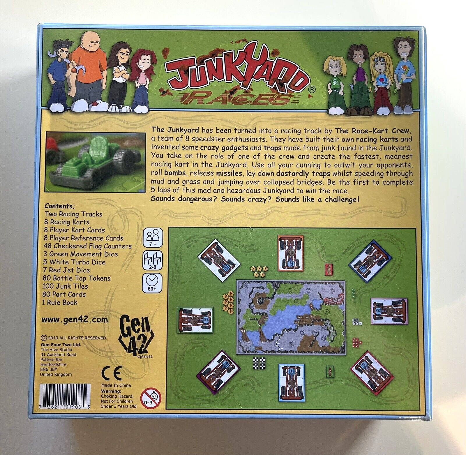 Junkyard Races (2010) – Board Game – Gen42 Games – UNPUNCHED / SEALED CARDS