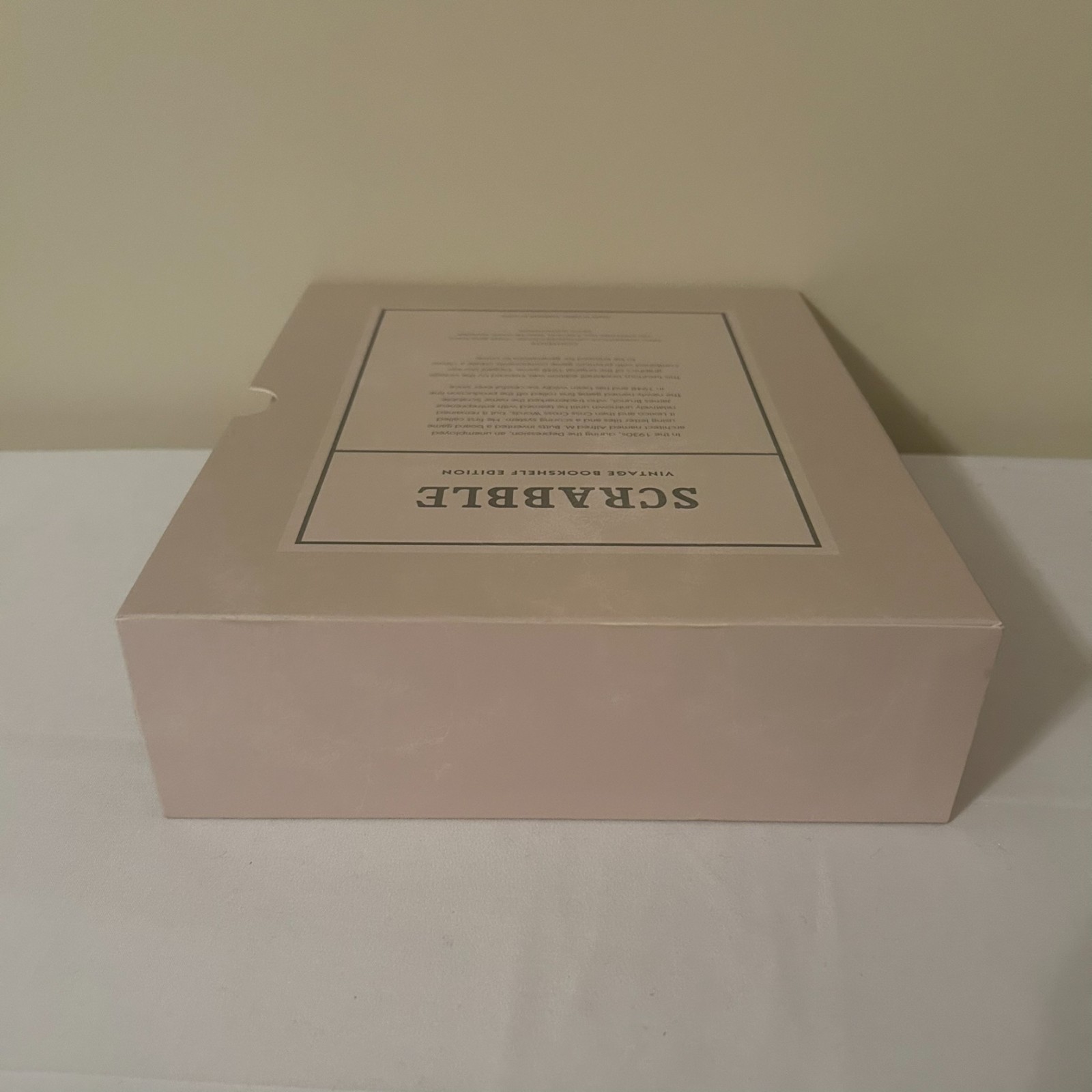 Scrabble Crossword Game Vintage Bookshelf Edition Open Box