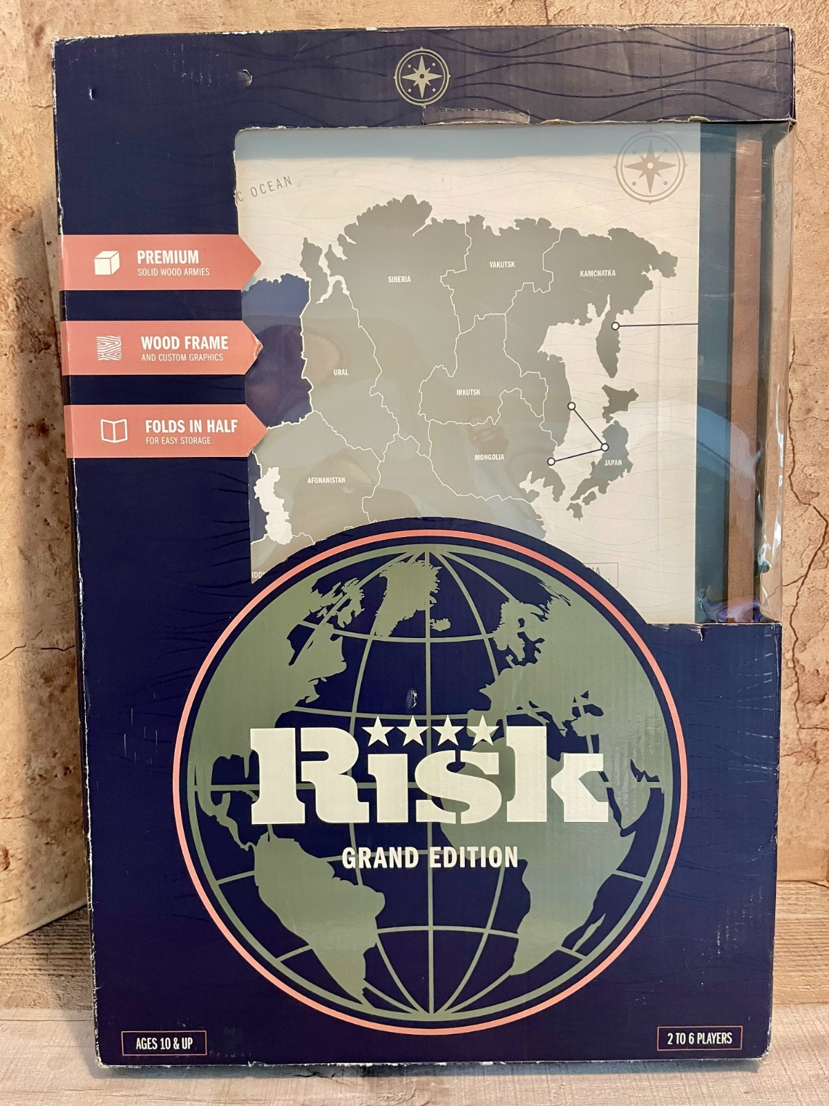RARE 2024 WS Game Company RISK Grand Folding Edition Deluxe Wood Board Game