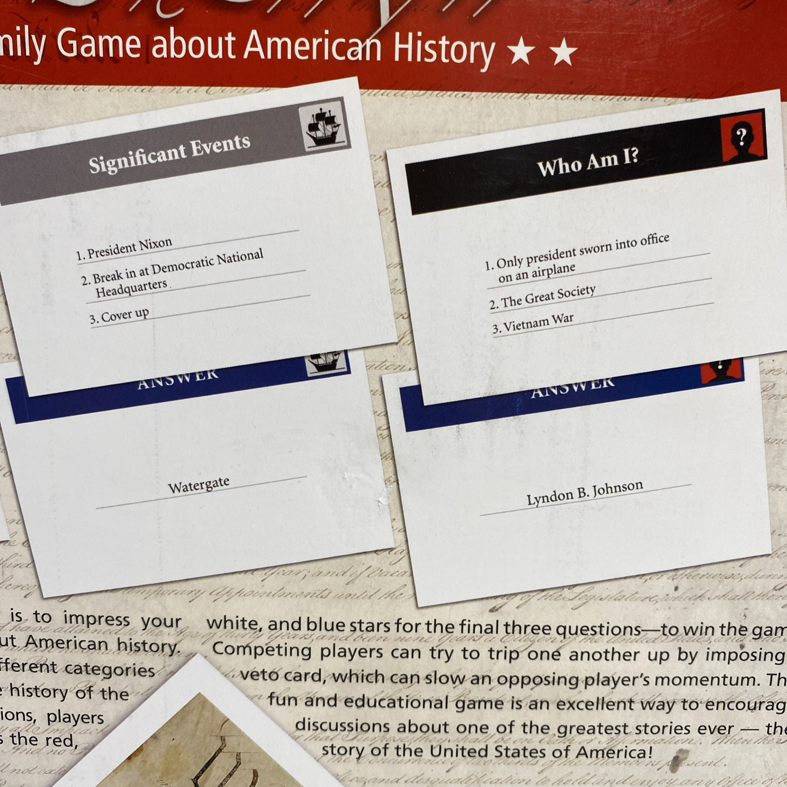 We The People Board Game McGrath The Family Game About American History-RARE!!