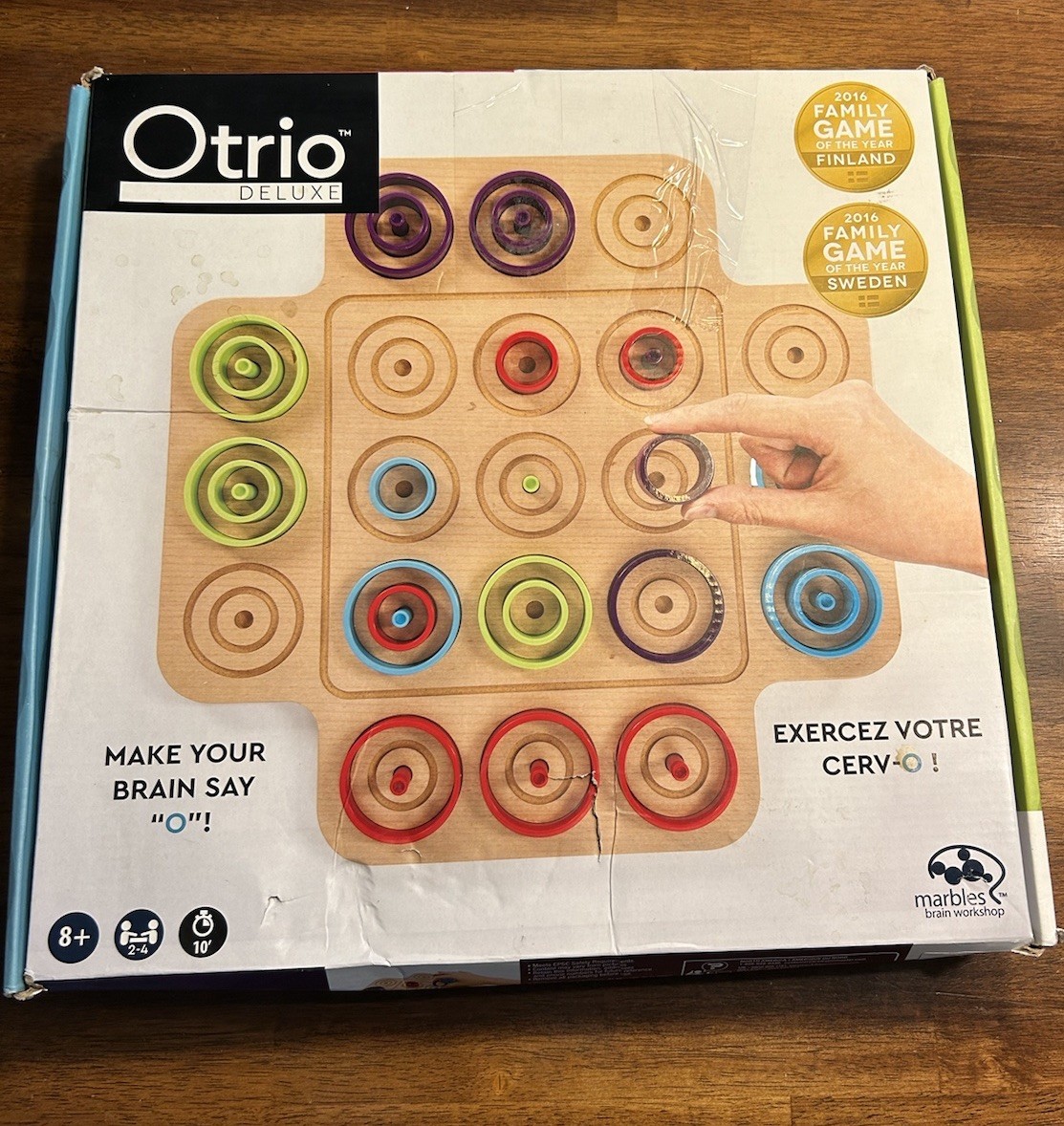 Spin Master Games, Otrio Wood Strategy Game, Fun Family Board Game, STEM Game