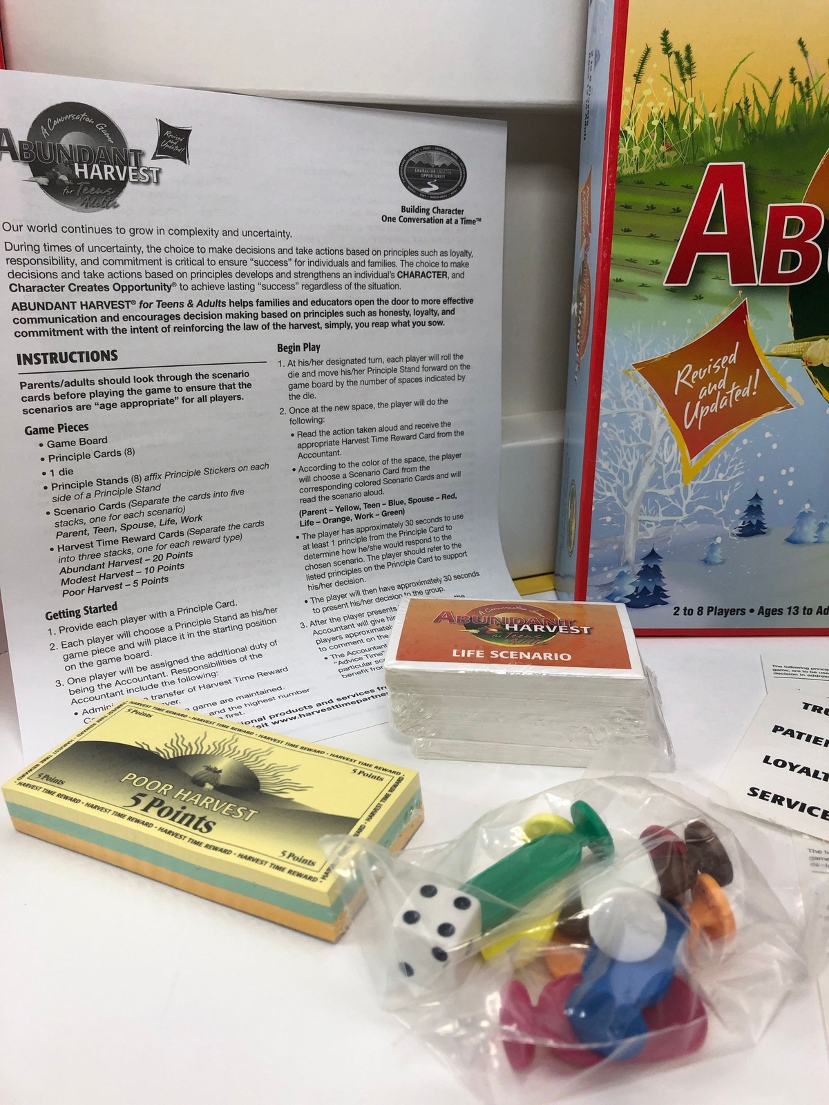 Abundant Harvest Conversation Game for Teens and Adults Loyalty Trust Courage