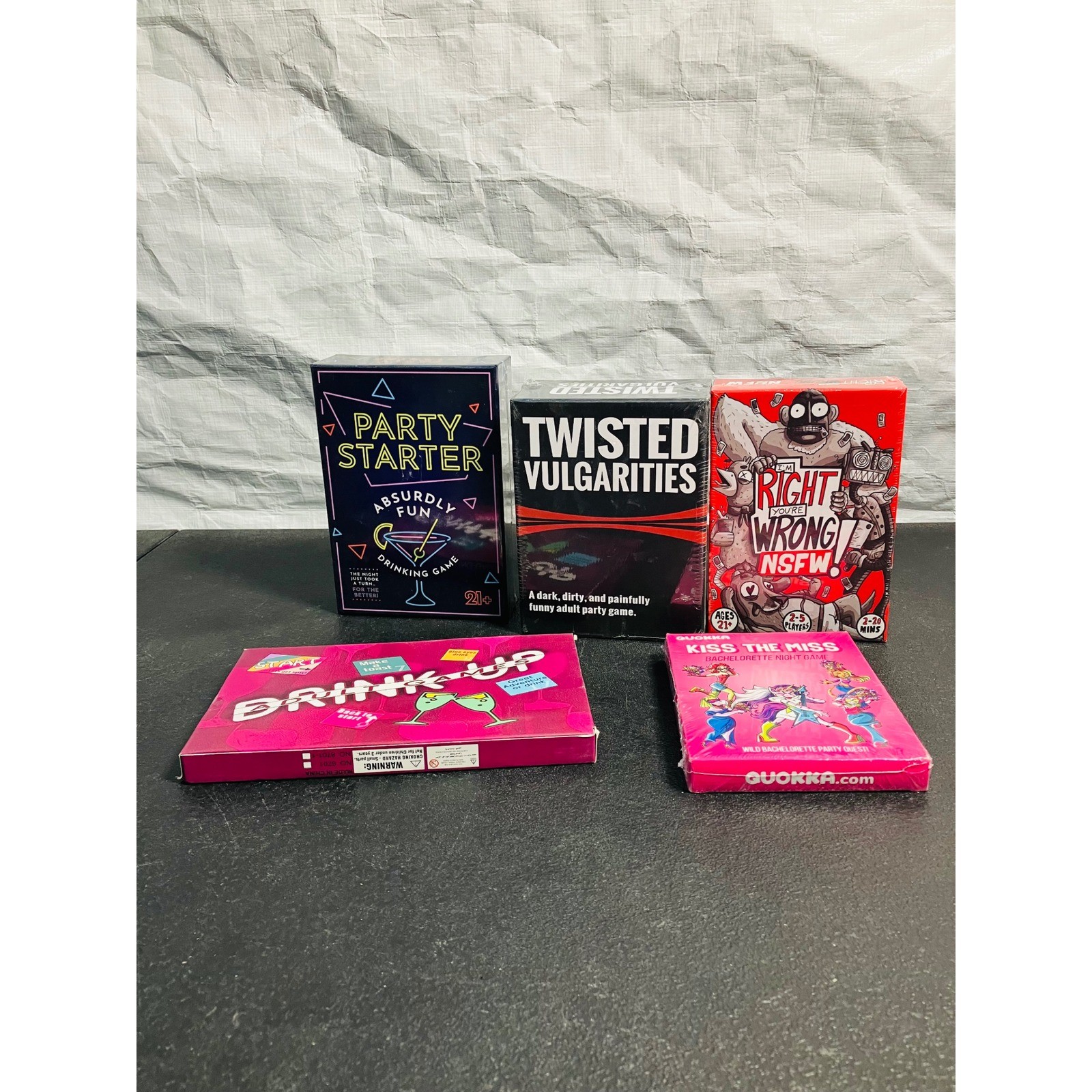 Lot of 5 Adult Party Games Twisted Vulgarities Party Starter NSFW Drinking Games