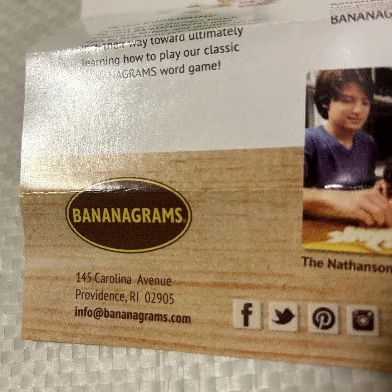 Bananagrams 2020 Word Game Instruction Sheet
