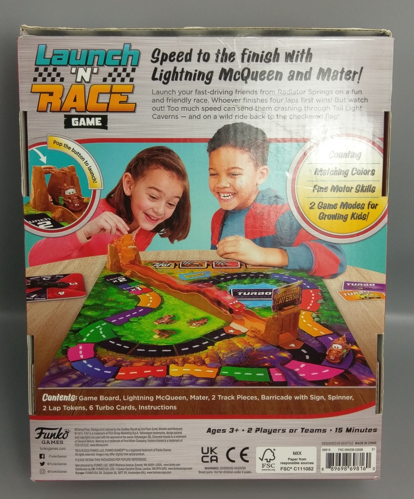 2023 Funko Games Disney Pixar Cars LAUNCH ‘N’ RACE GAME 99% Complete RARE HTF!