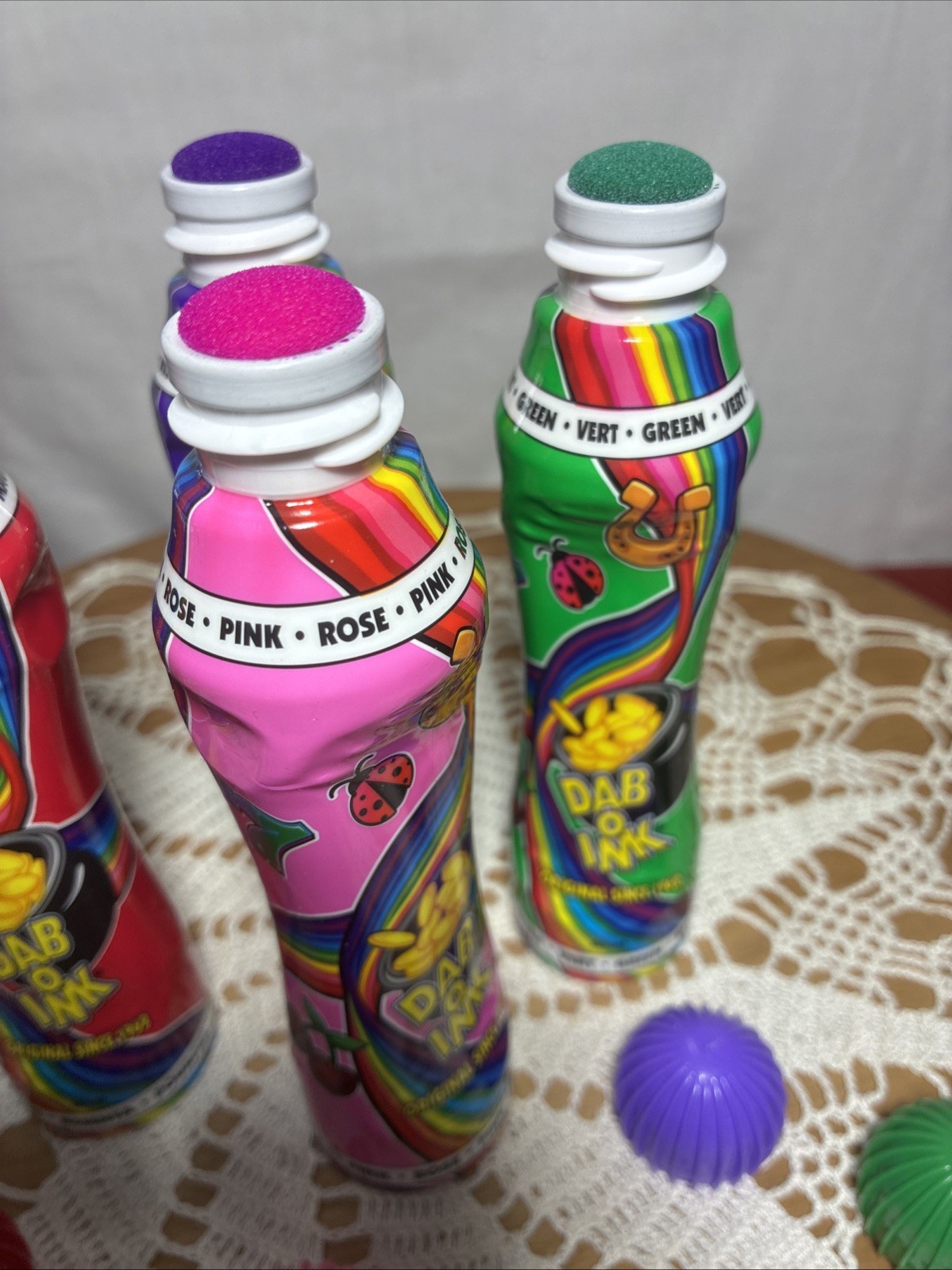 5 Bingo Daubers Dab O Ink New/ Nearly New Assorted Colors 3 Oz