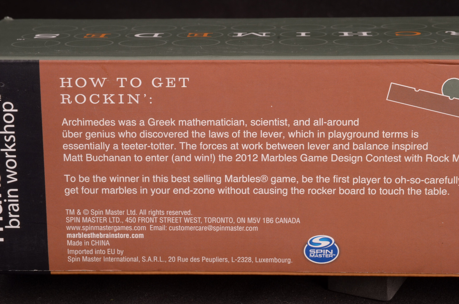 Rock Me Archimedes Lever Balance Strategy Game Marbles Brain Workshop Replaced