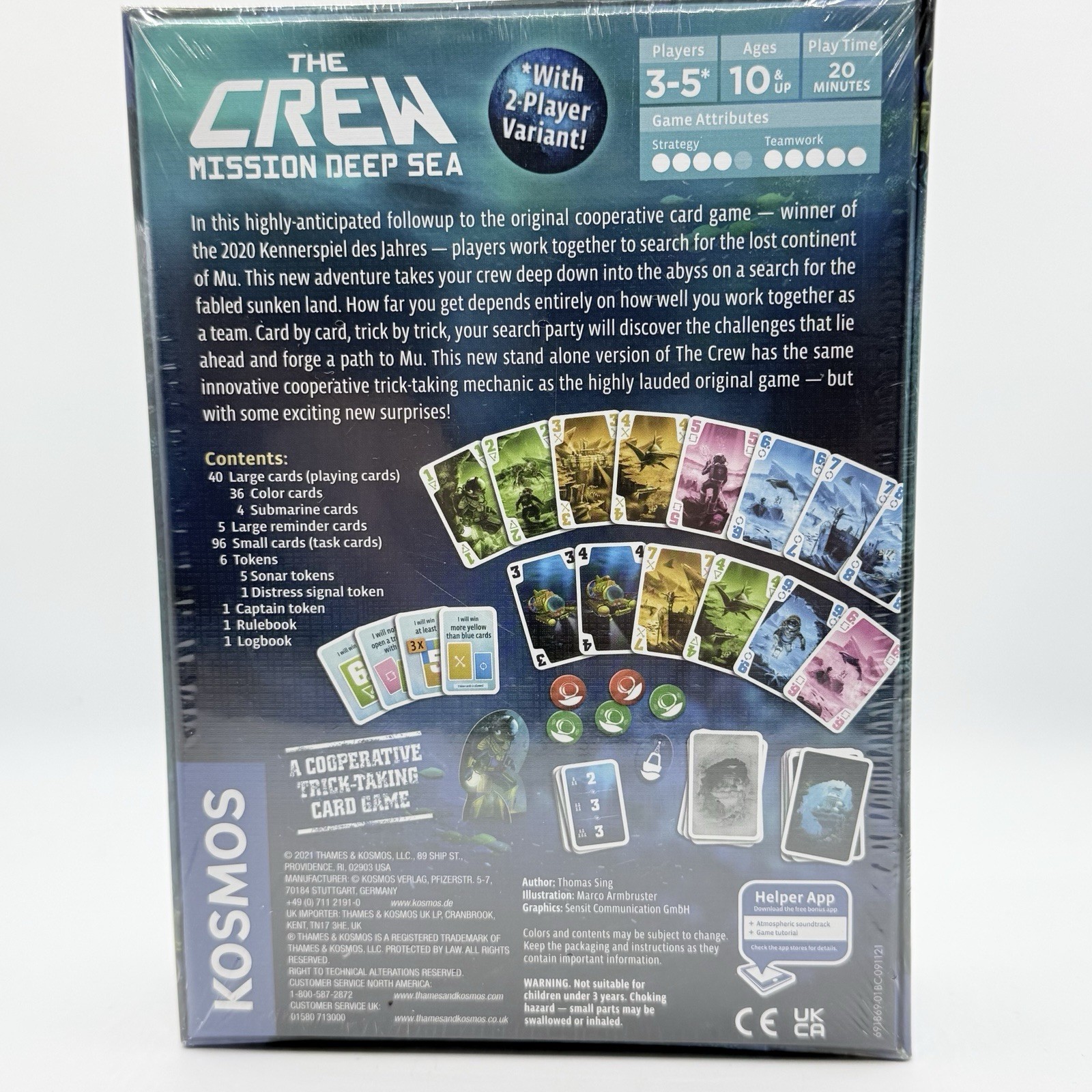 Factory Sealed Thames & Kosmos The Crew: Mission Deep Blue Sea Co-Op Card Game