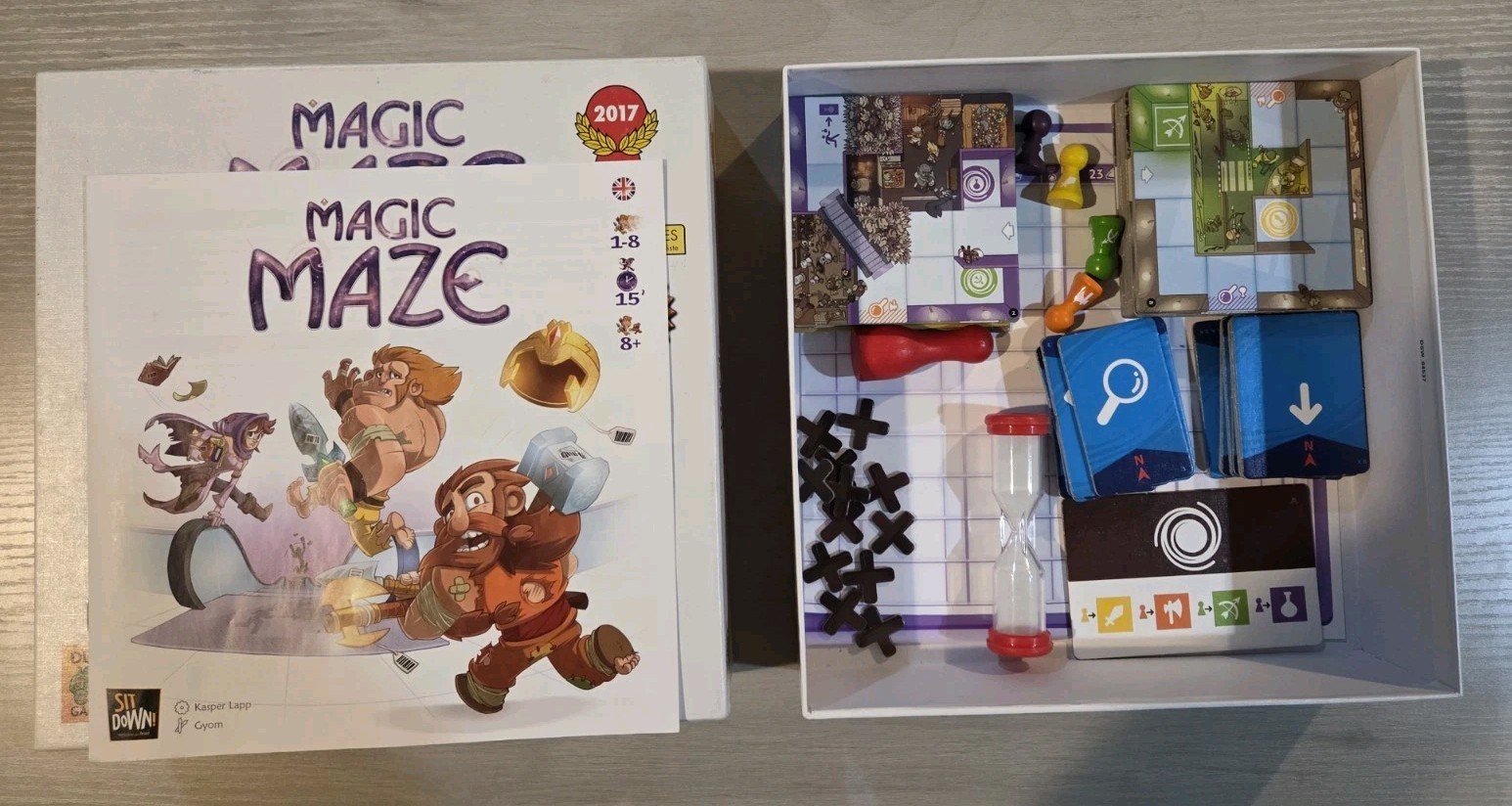 Magic Maze Board Game 2017 100% Complete Good Condition Dude Games Collectible