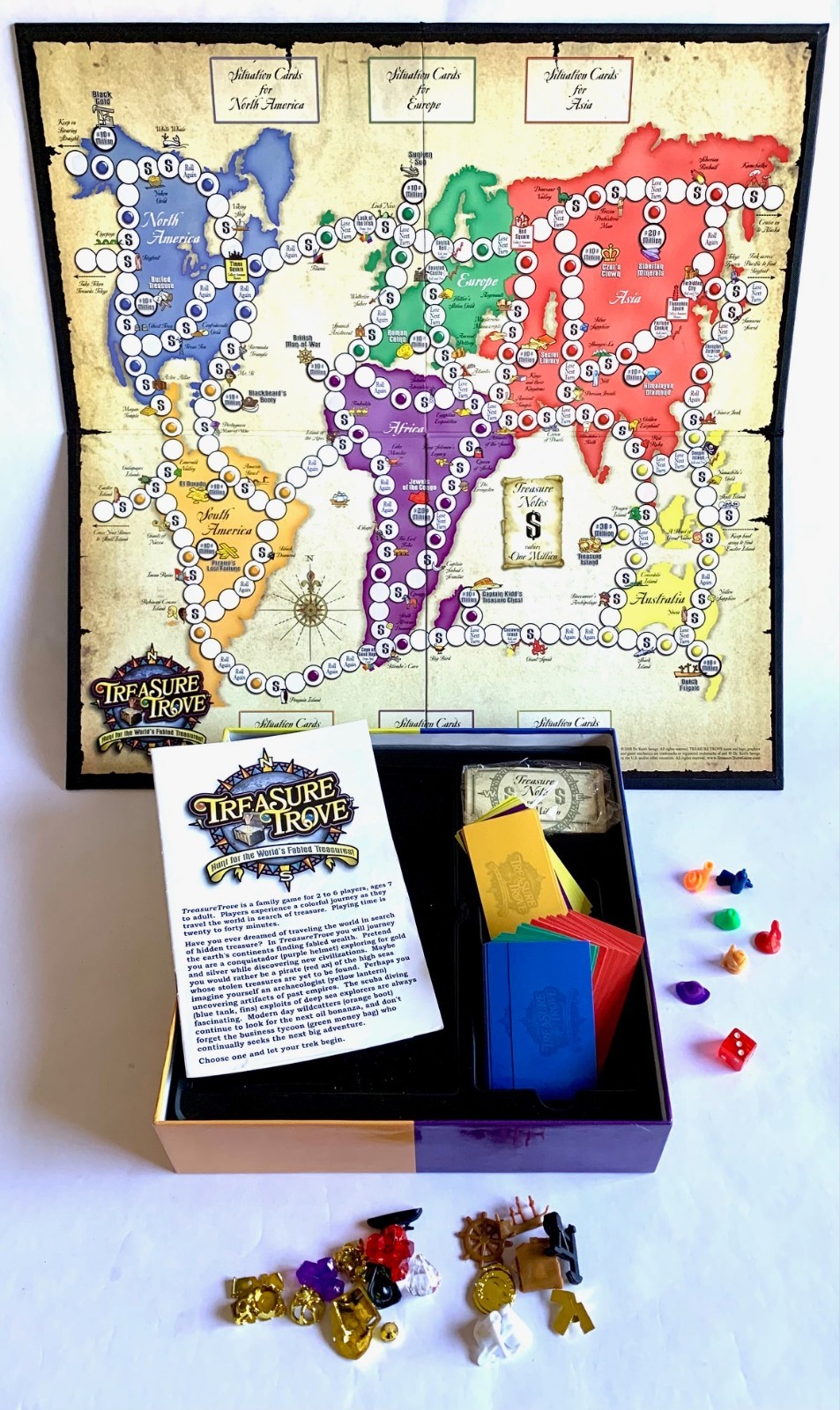 Treasure Trove Board Game 2008 Complete Family Kids Fun Treasure Hunt Adventure