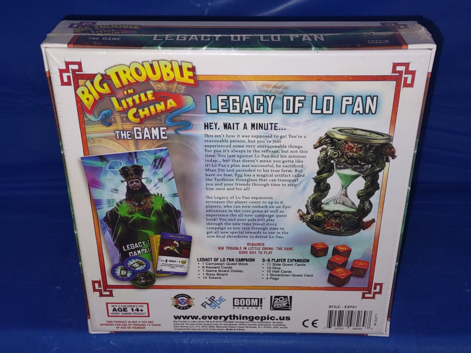 BIG TROUBLE IN LITTLE CHINA & LEGACY OF LO PAN BOARD GAME EVERYTHING EPIC