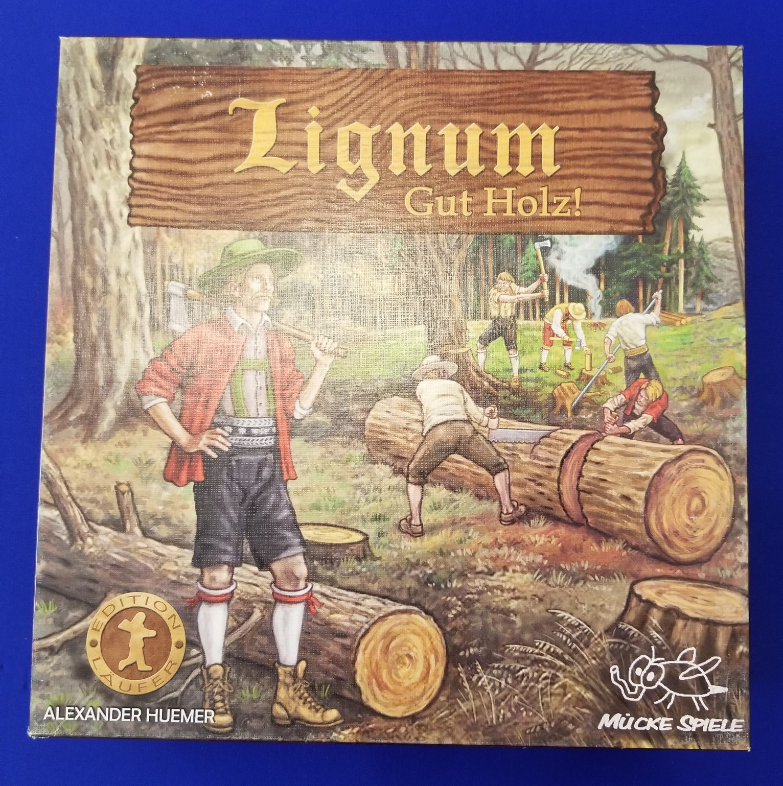 Lignum Board Game English/German 1st Ed. 2015 Complete Mucke Spiele Wood Themed