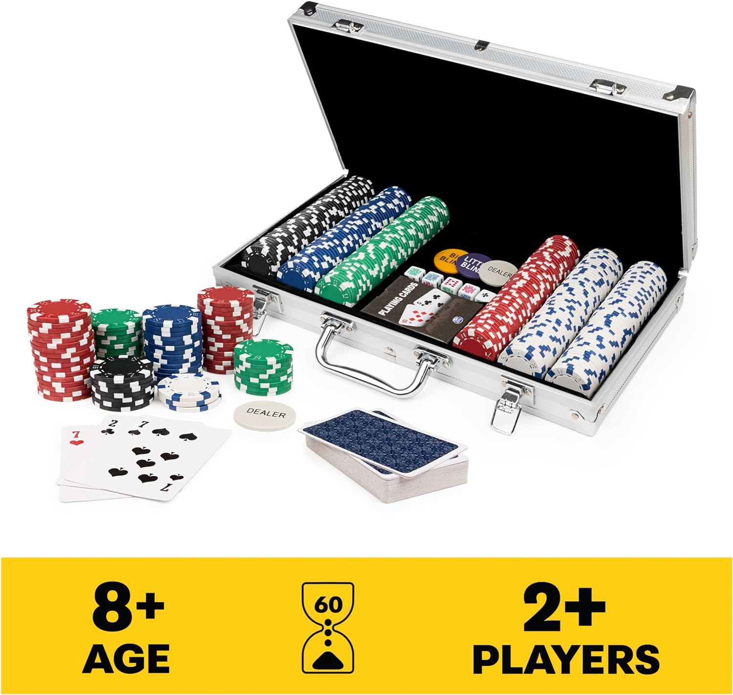, Cardinal Classics, 300-Piece Poker Set with Aluminum Carrying Case & Professio