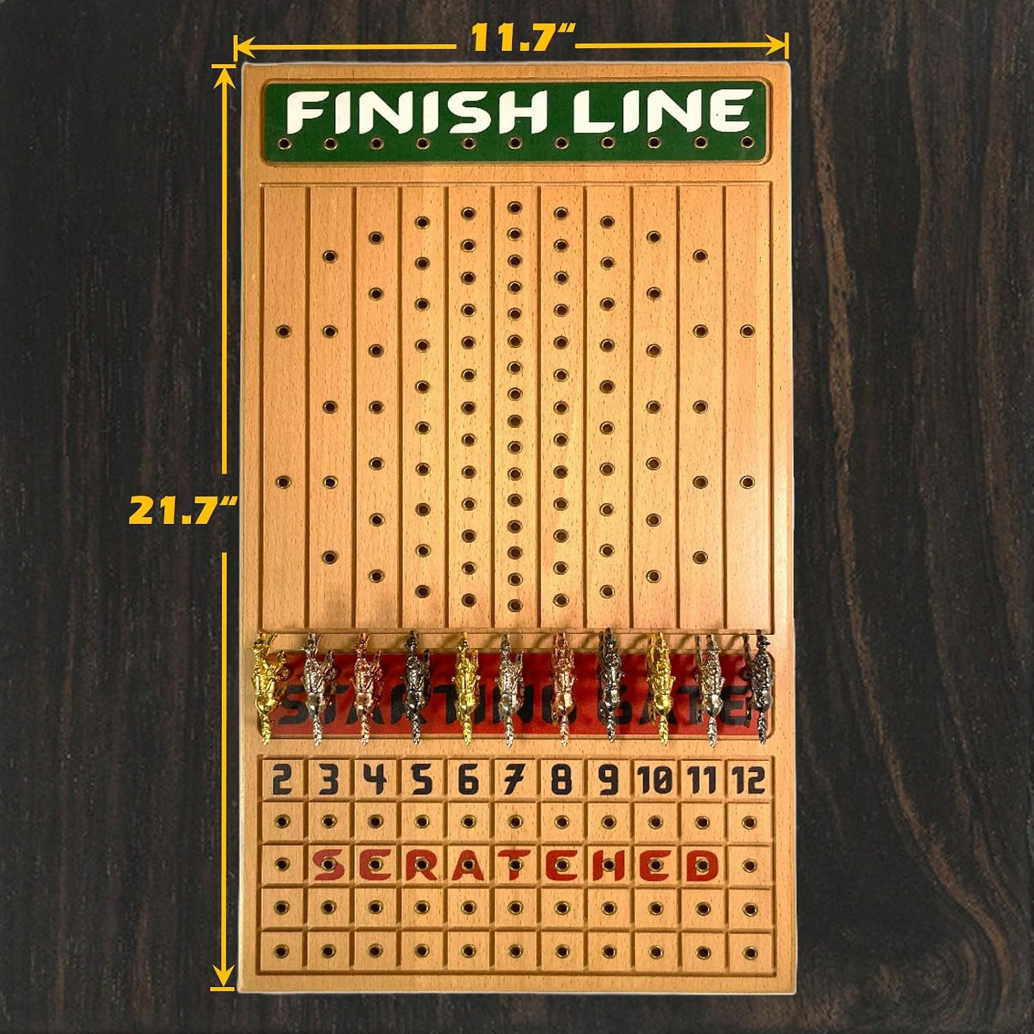 Horse Racing Game for Adults, Horse Race Board Game with 11 Luxurious Metal Hors