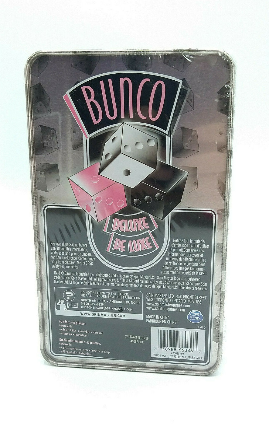 Bunco Deluxe in Tin Spin Master Brand New Sealed