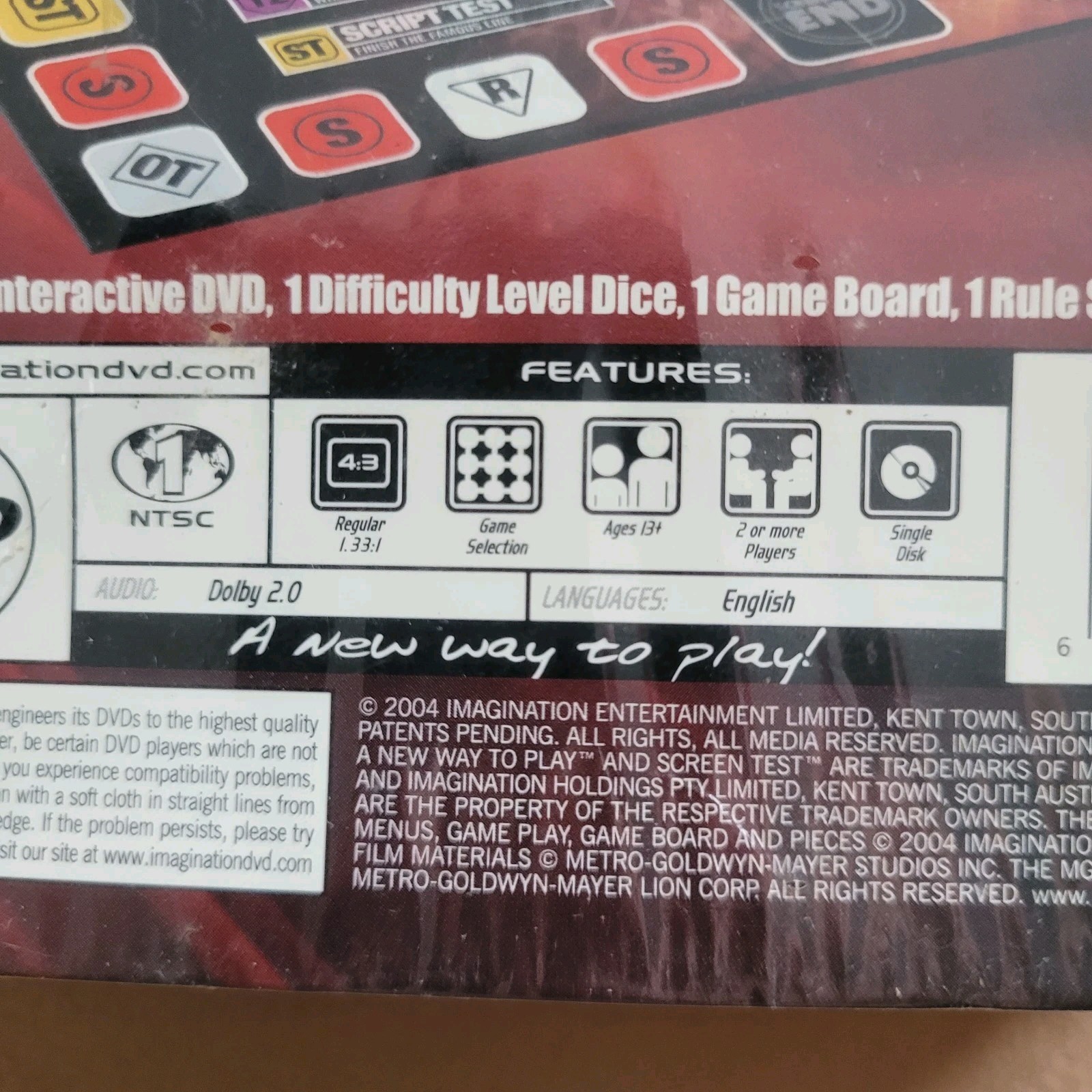 Vintage MGM Screen Test! DVD TV Movie Trivia Board Game 2004 New Sealed Box Y2K