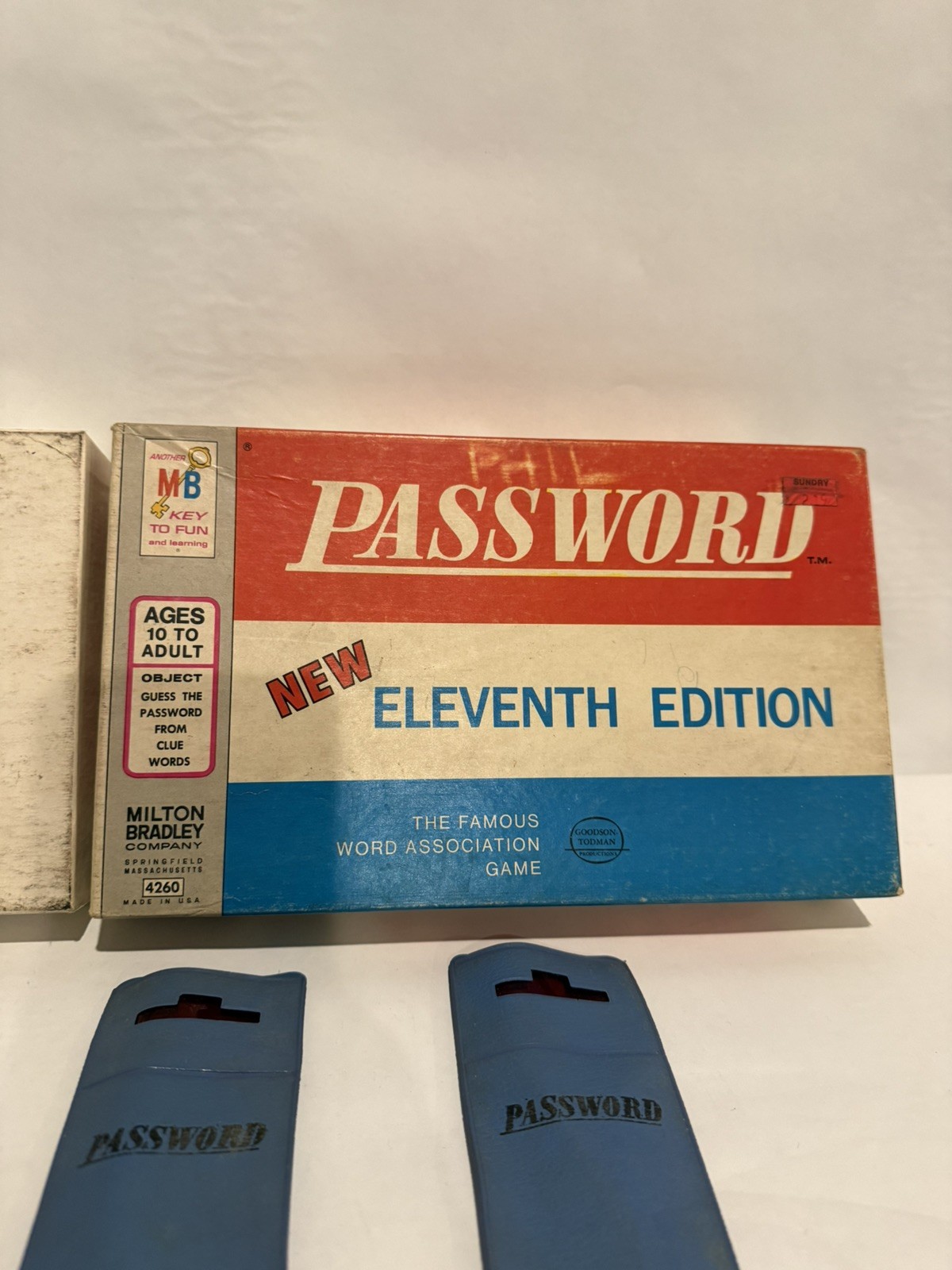 Password 11th Edition Game Milton Bradley Company Vintage 1970 -Ages 10 to Adult